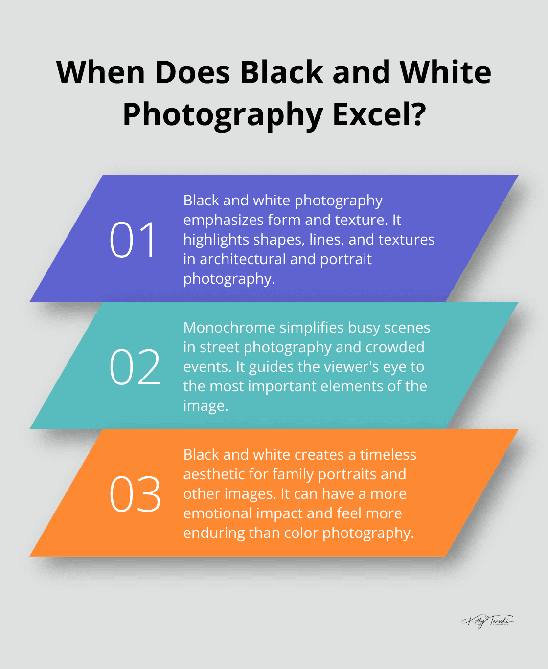 Infographic: When Does Black and White Photography Excel? - Black and White Photography, Classic Photos