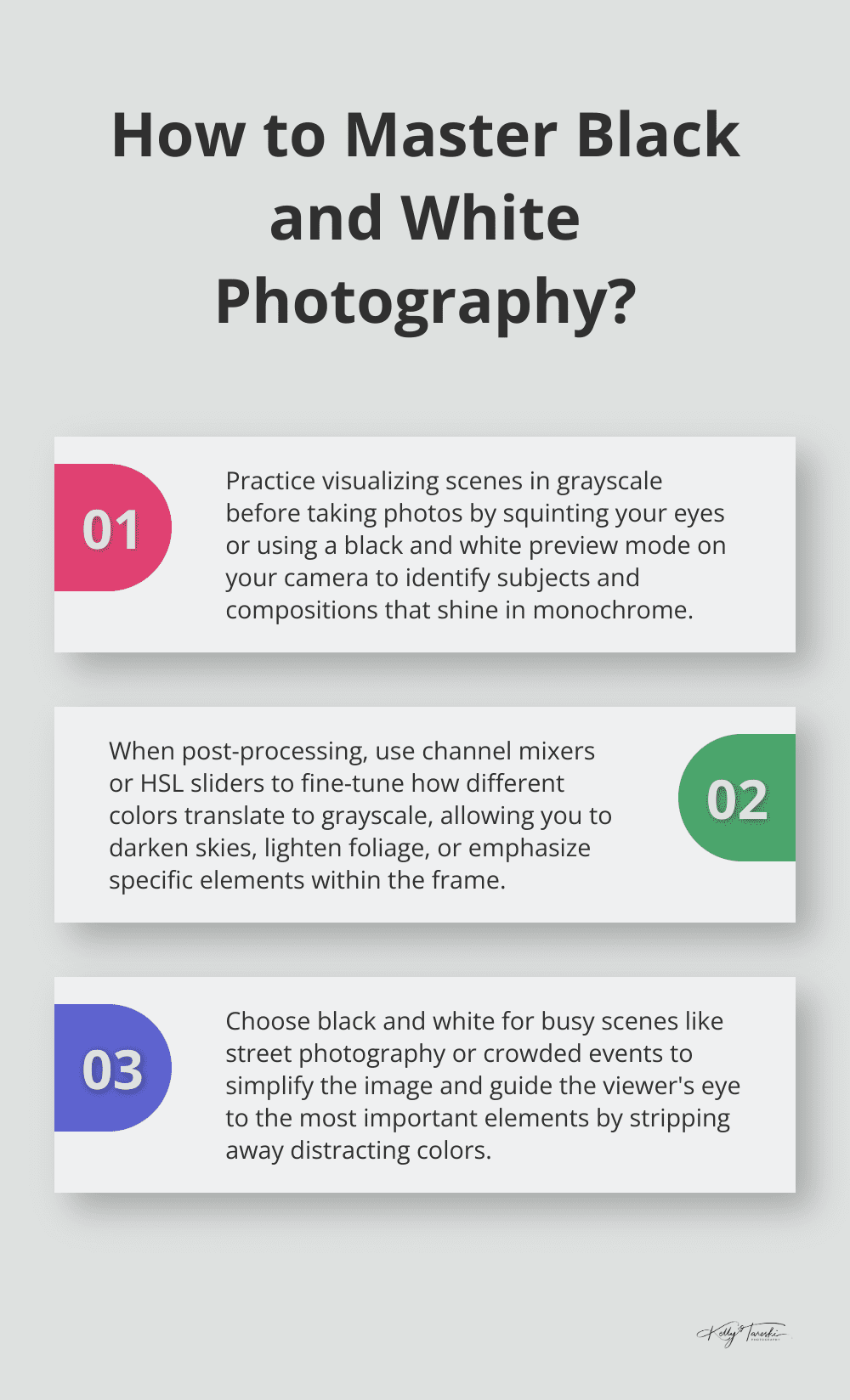 Infographic: How to Master Black and White Photography?