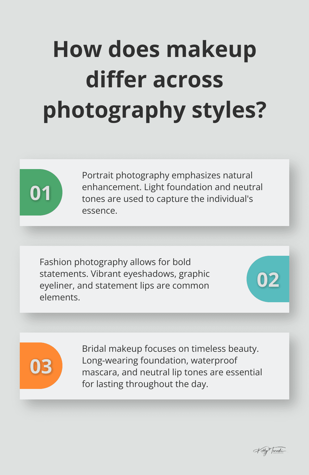 Infographic: How does makeup differ across photography styles?