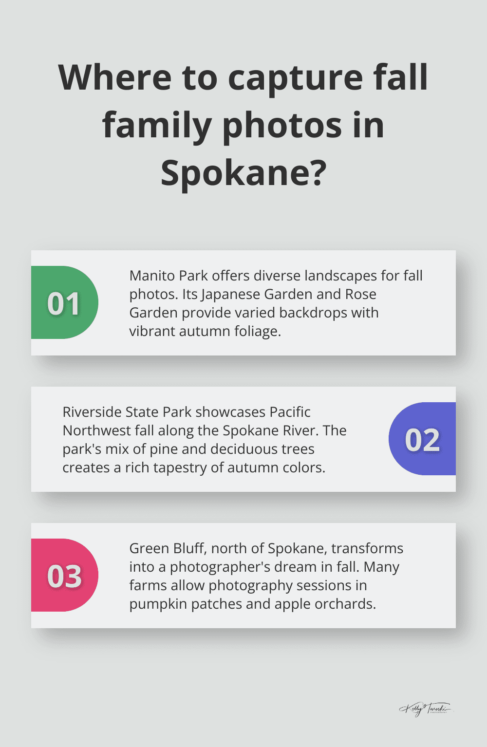 Infographic: Where to capture fall family photos in Spokane?