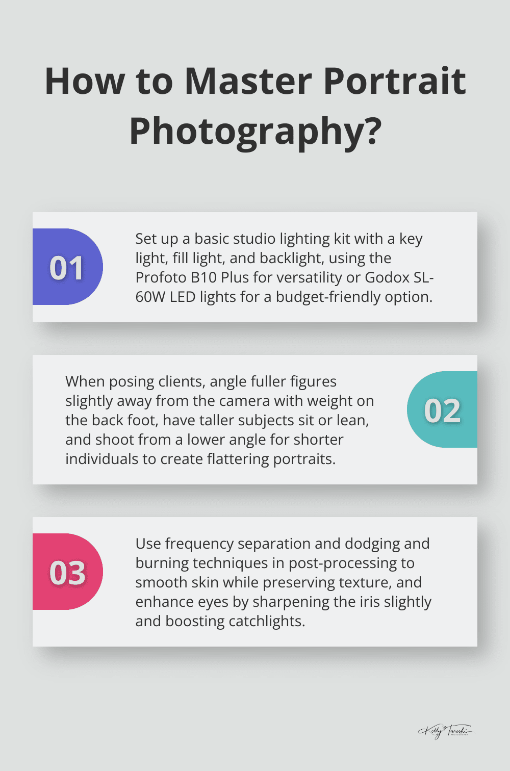 Infographic: How to Master Portrait Photography? - timeless portraits