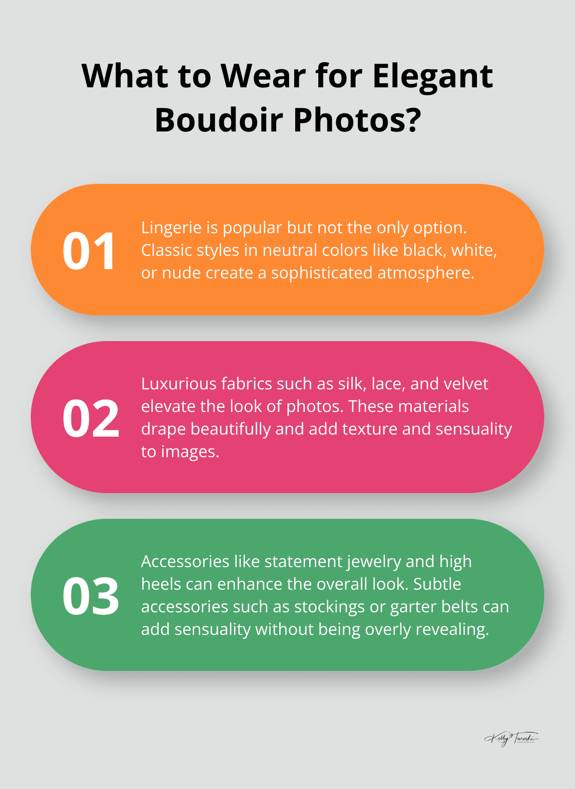 Infographic: What to Wear for Elegant Boudoir Photos?