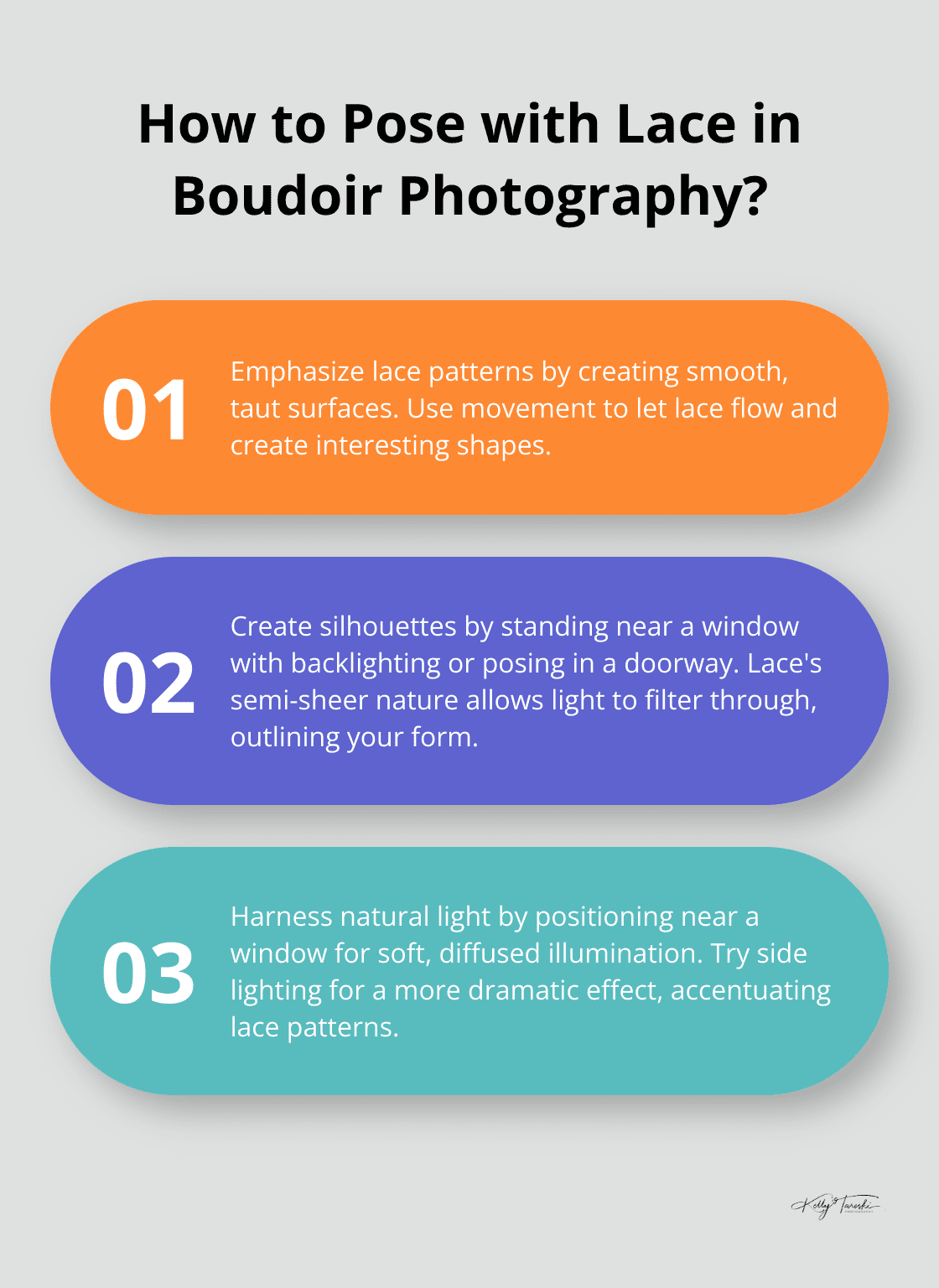 Infographic: How to Pose with Lace in Boudoir Photography? - elegant lace boudoir