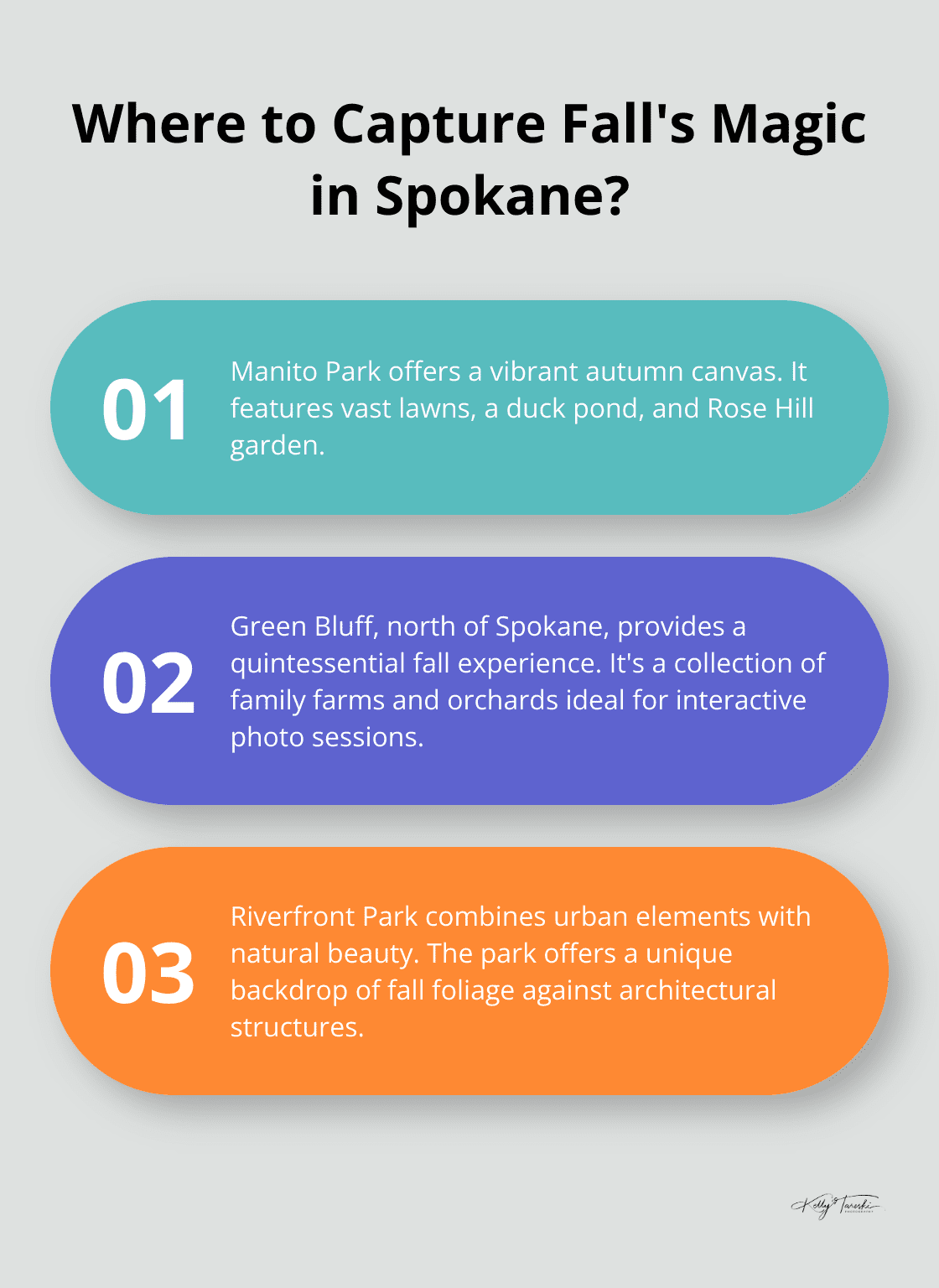 Infographic: Where to Capture Fall's Magic in Spokane? - fall family photo sessions
