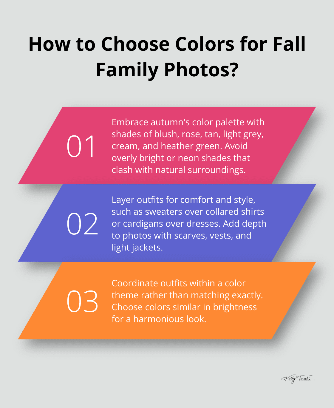 Infographic: How to Choose Colors for Fall Family Photos? - fall family photo sessions