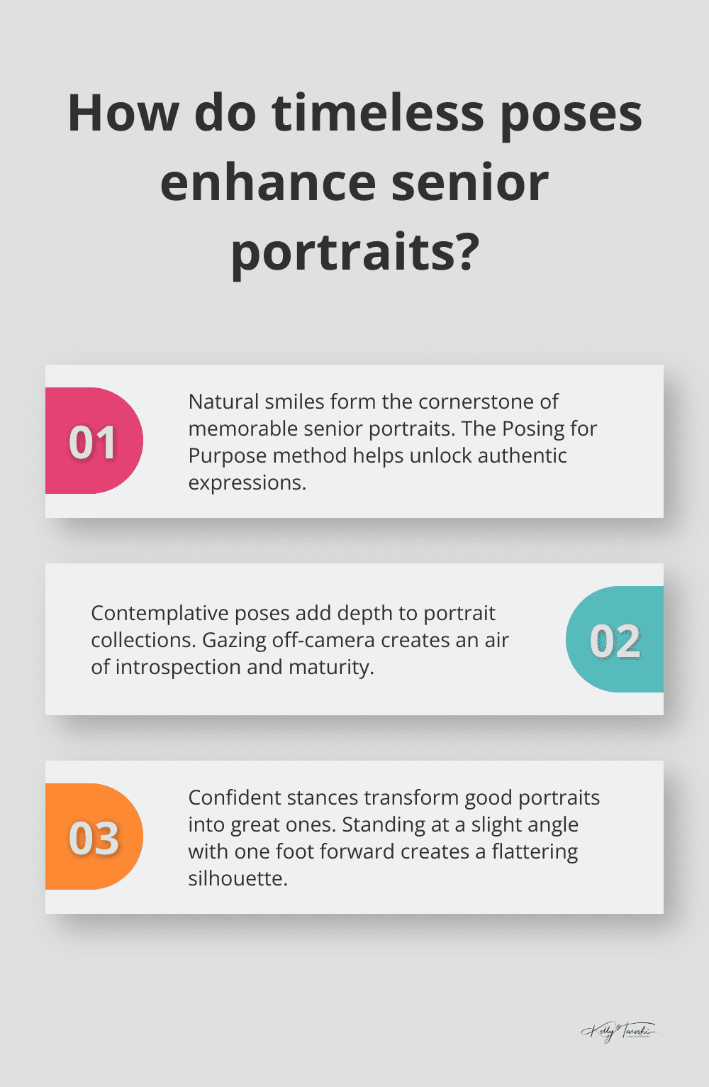 Infographic: How do timeless poses enhance senior portraits? - poses for female senior portraits