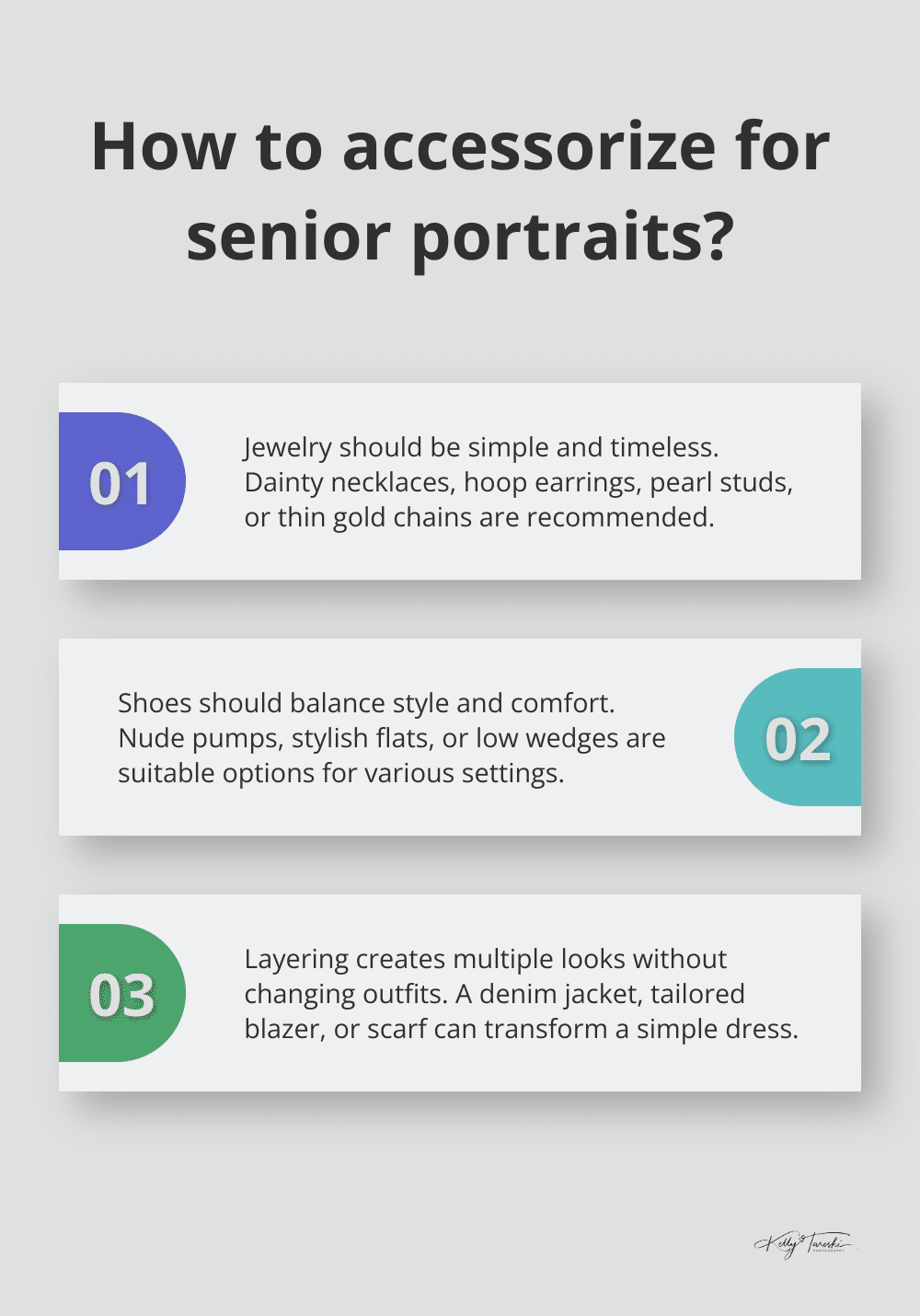 Infographic: How to accessorize for senior portraits? - senior portraits dresses