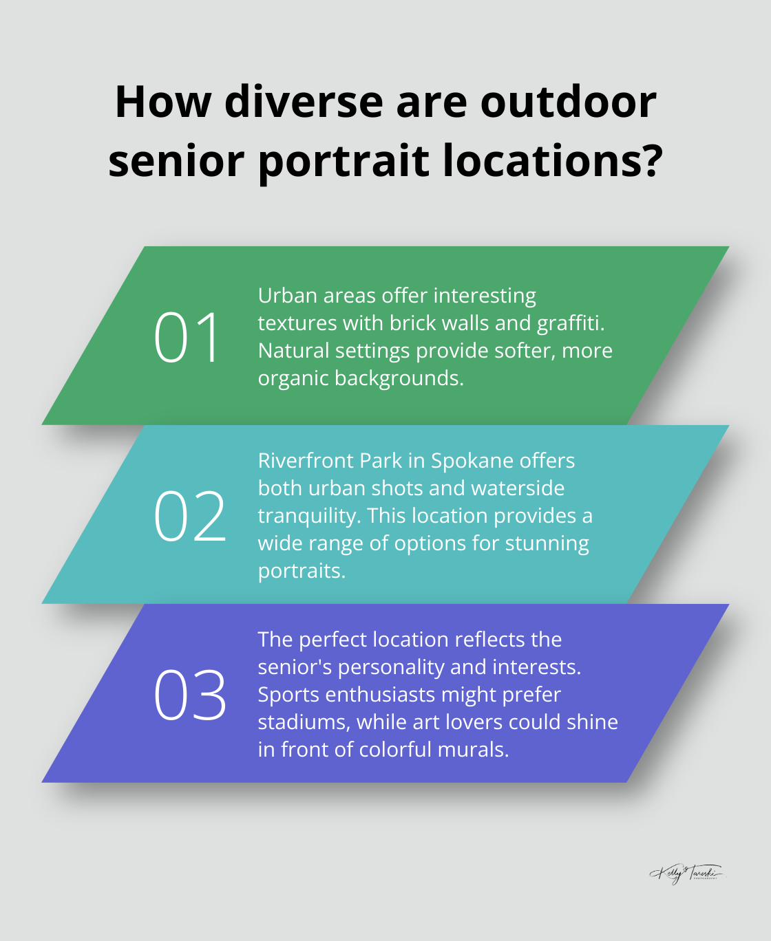 Infographic: How diverse are outdoor senior portrait locations? - senior portraits outside