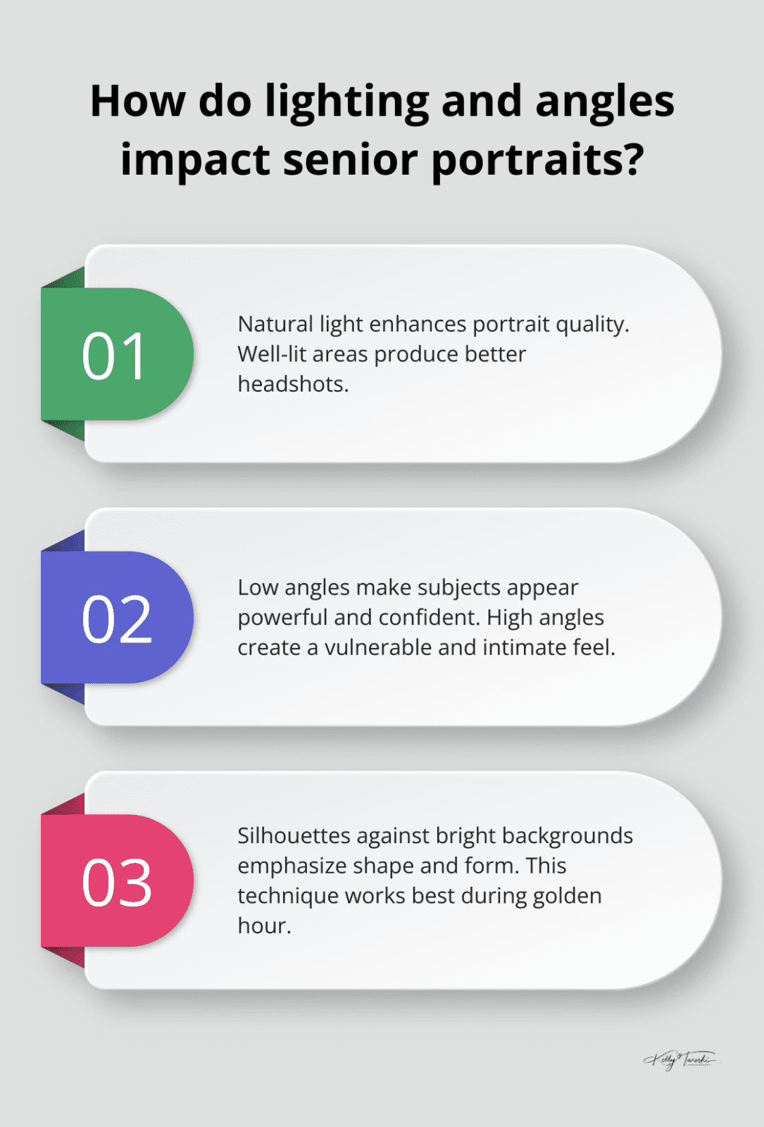 Infographic: How do lighting and angles impact senior portraits? - unusual senior portraits