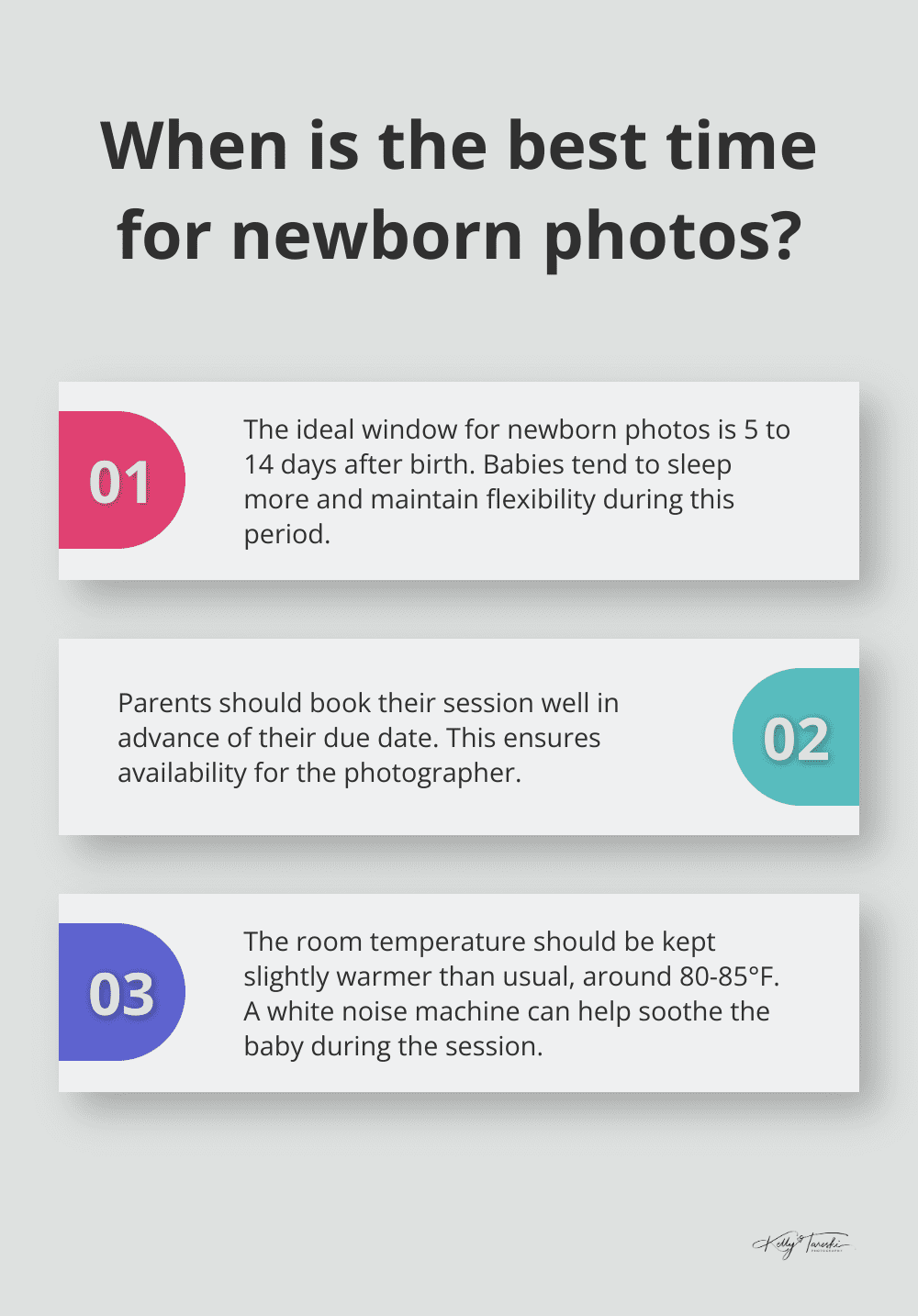 Infographic: When is the best time for newborn photos? - creative newborn family photos
