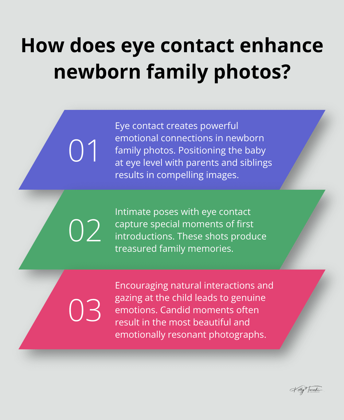 Infographic: How does eye contact enhance newborn family photos?