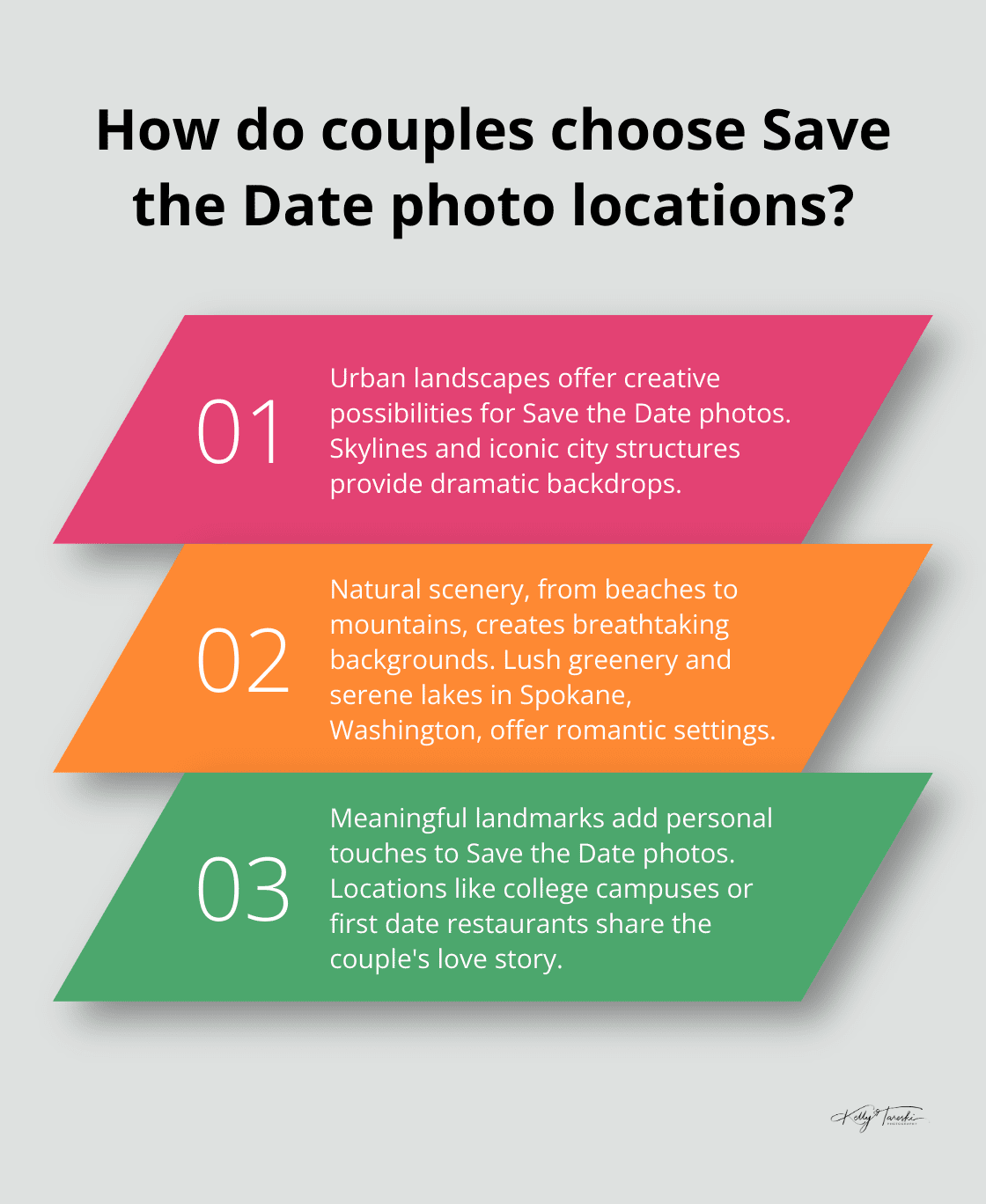 Infographic: How do couples choose Save the Date photo locations? - creative save the date photos