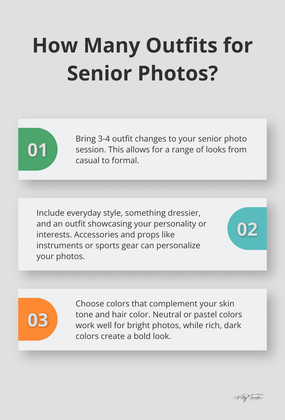Infographic: How Many Outfits for Senior Photos? - good senior photos