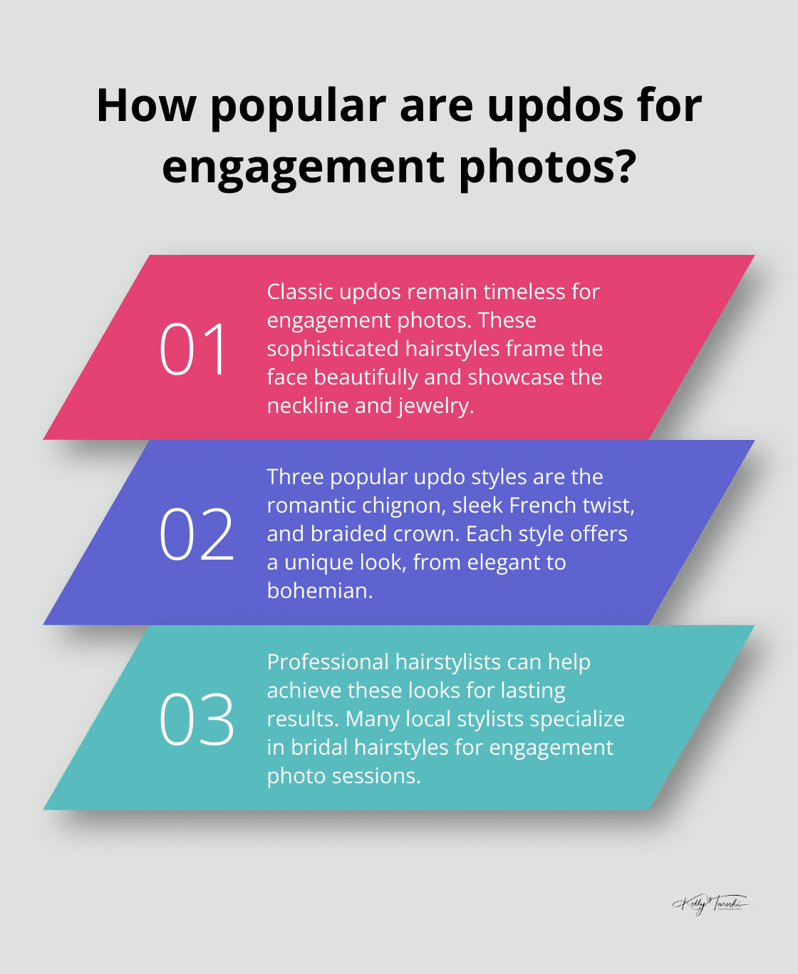 Infographic: How popular are updos for engagement photos? - hairstyles for engagement photos
