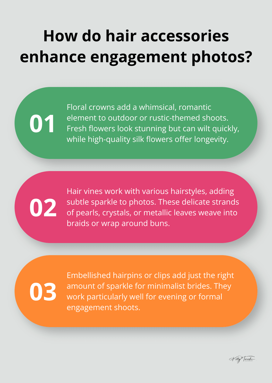 Infographic: How do hair accessories enhance engagement photos? - hairstyles for engagement photos