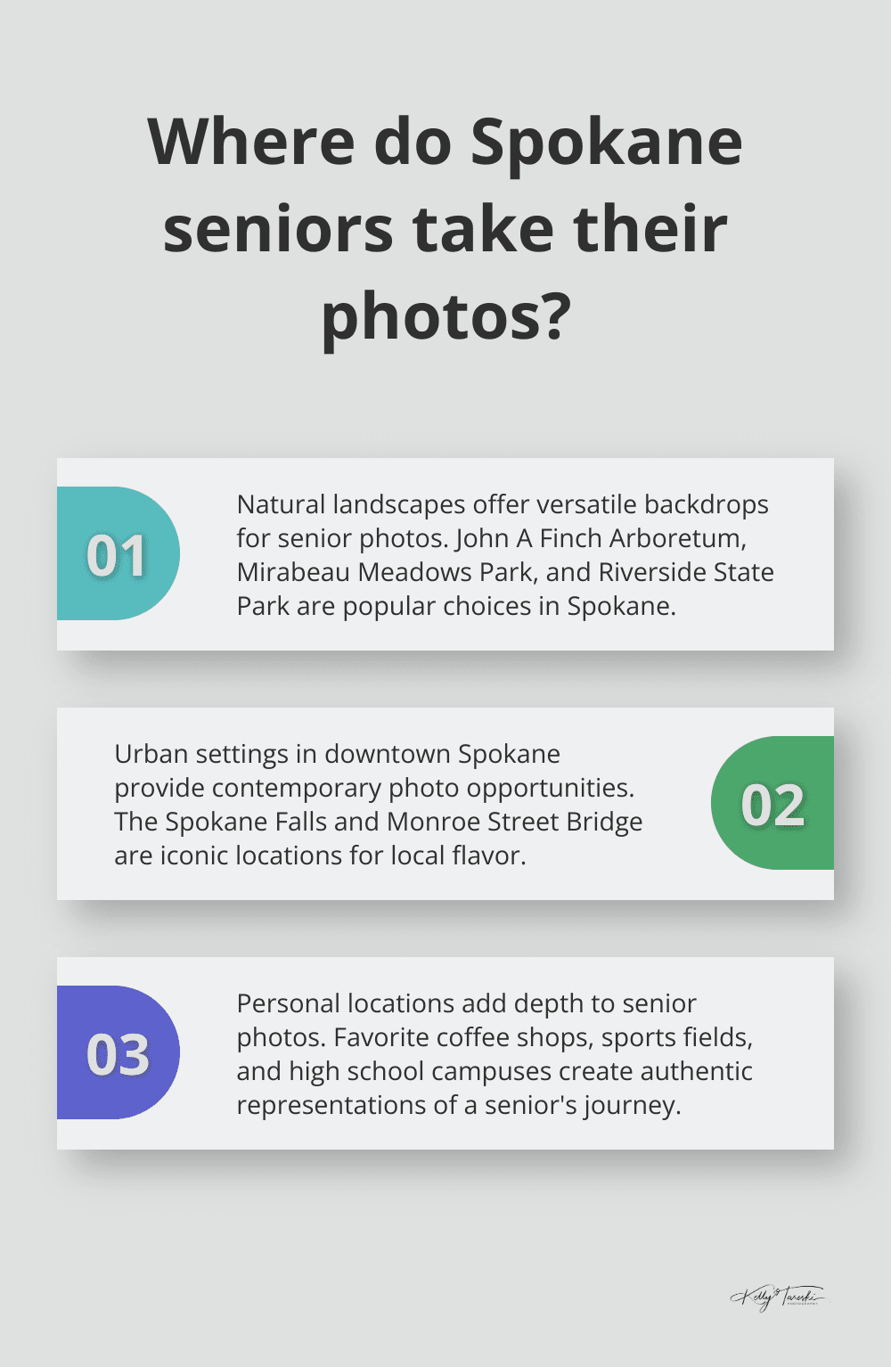 Infographic: Where do Spokane seniors take their photos? - outdoor senior photos
