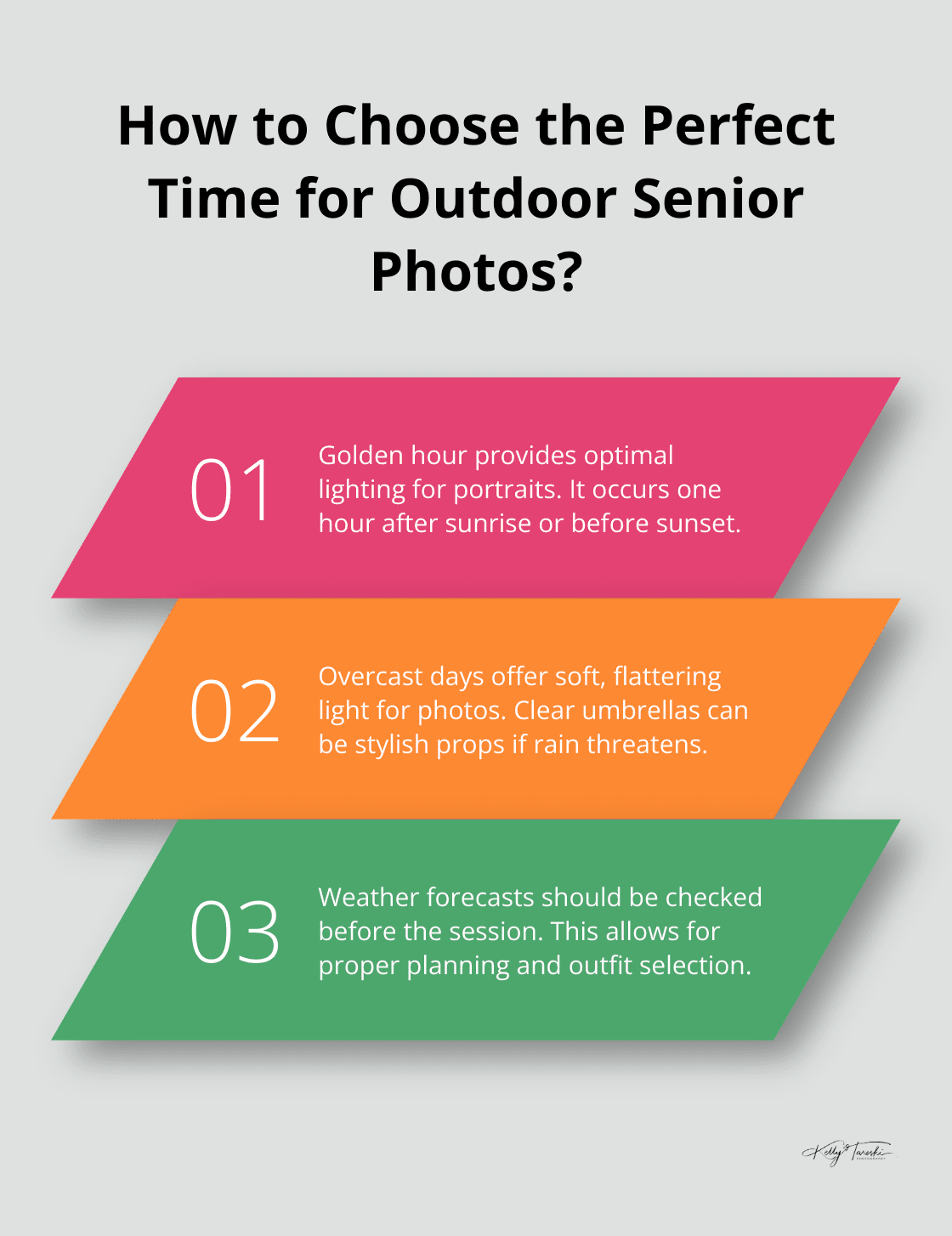 Infographic: How to Choose the Perfect Time for Outdoor Senior Photos?
