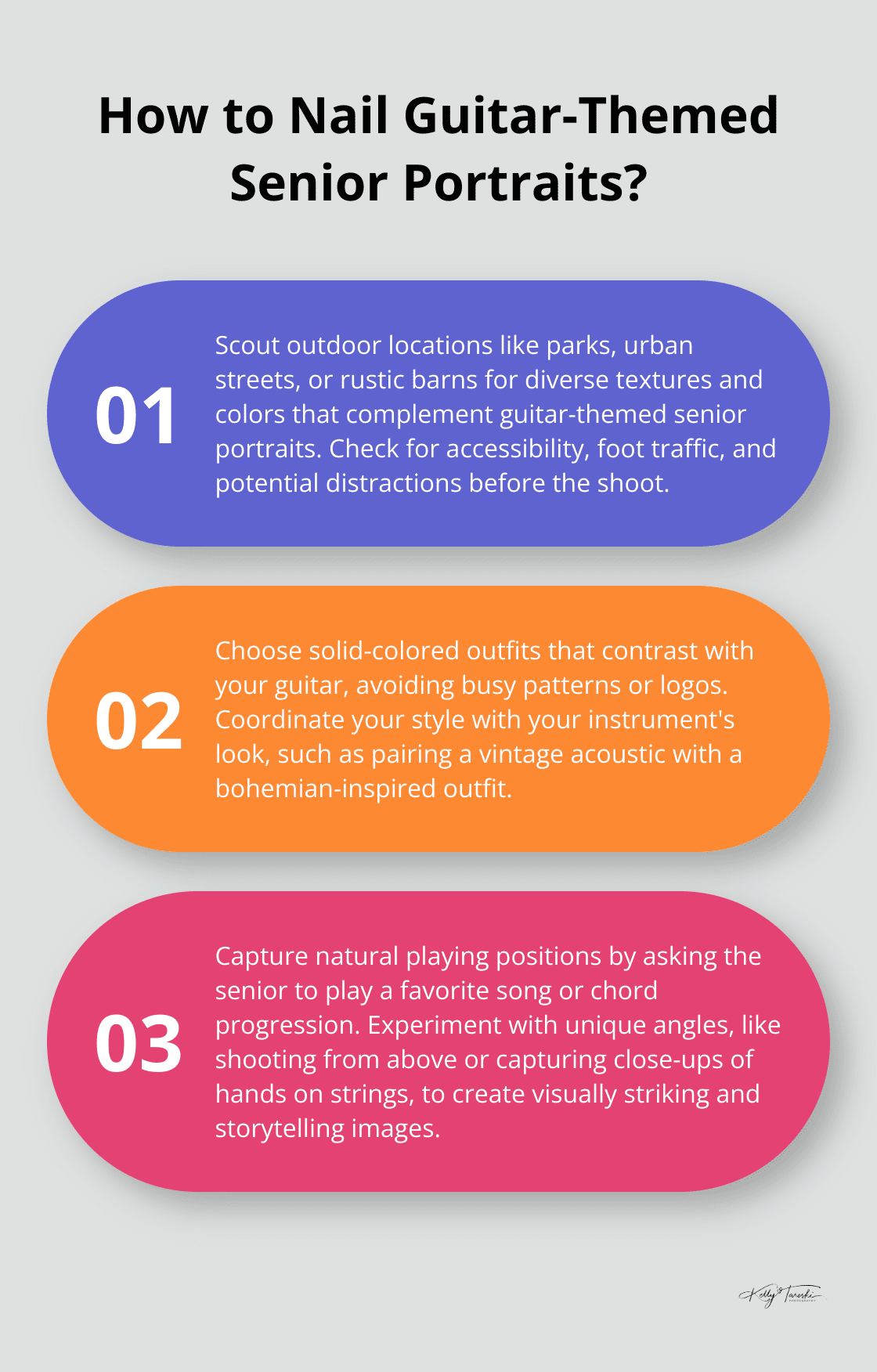 Infographic: How to Nail Guitar-Themed Senior Portraits? - senior photos with guitar