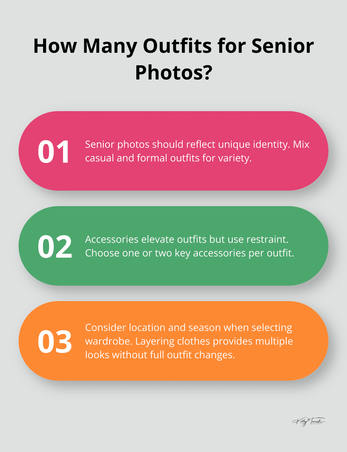 Infographic: How Many Outfits for Senior Photos?